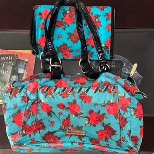 Betsy Johnson diaper bag with changing pad